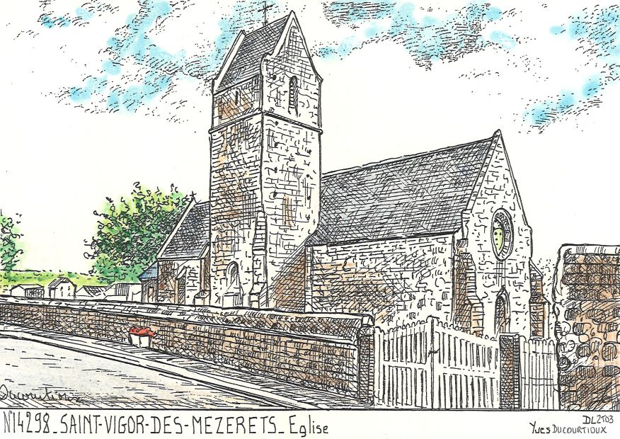 N 14298 - ST VIGOR DES MEZERETS - église