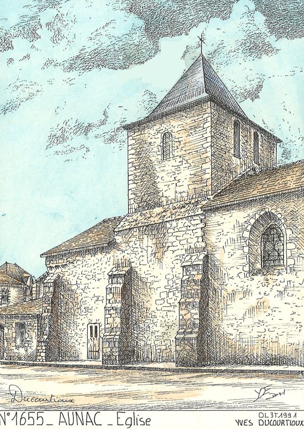 N 16055 - AUNAC SUR CHARENTE - église