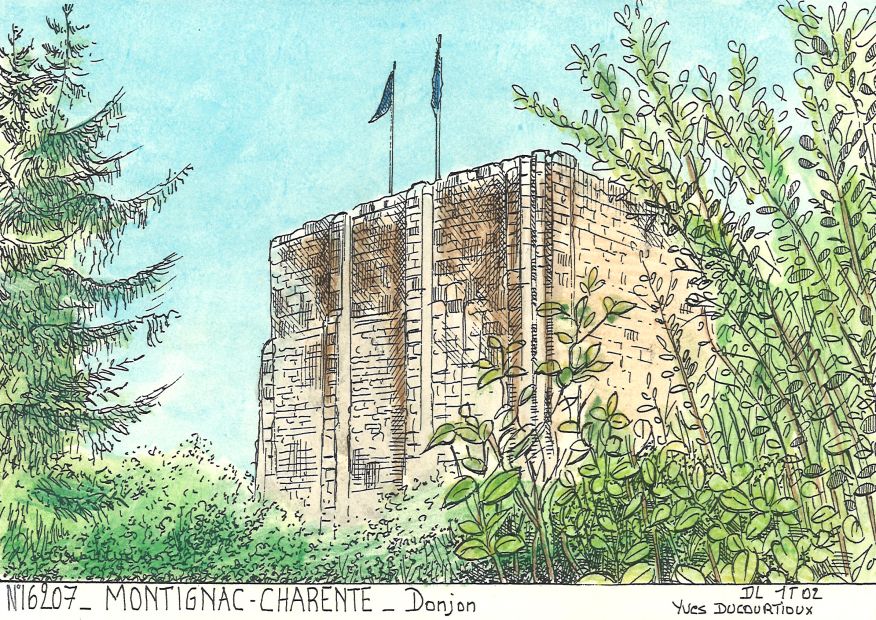 N 16207 - MONTIGNAC CHARENTE - donjon