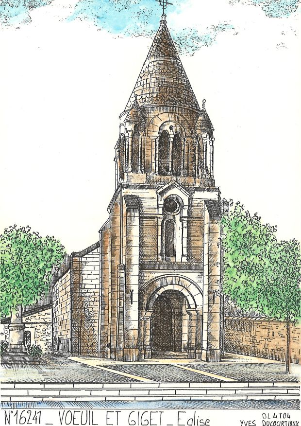 N 16241 - VOEUIL ET GIGET - église