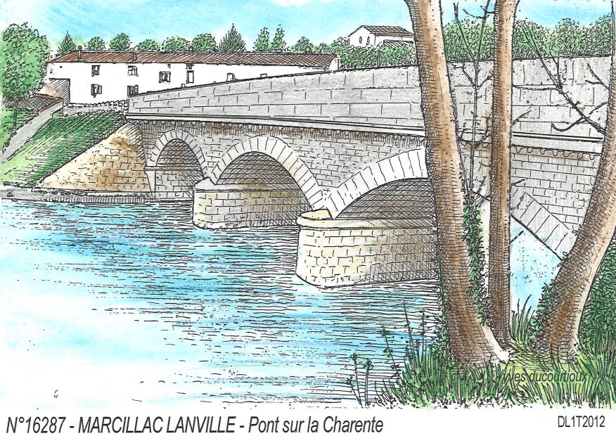 N 16287 - MARCILLAC LANVILLE - pont sur la charente