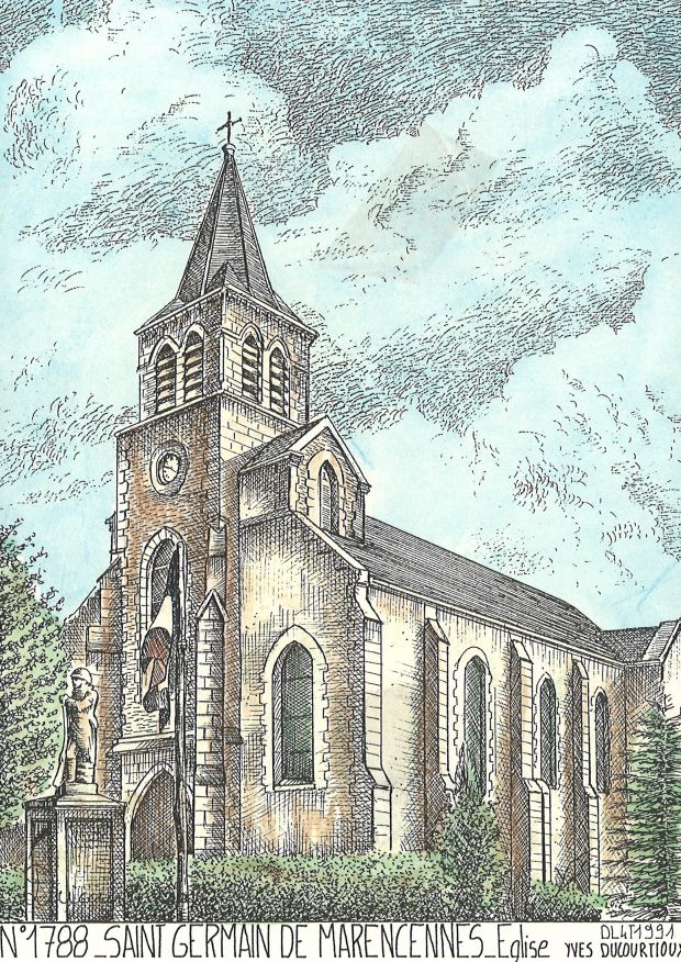 N 17088 - ST GERMAIN DE MARENCENNES - église