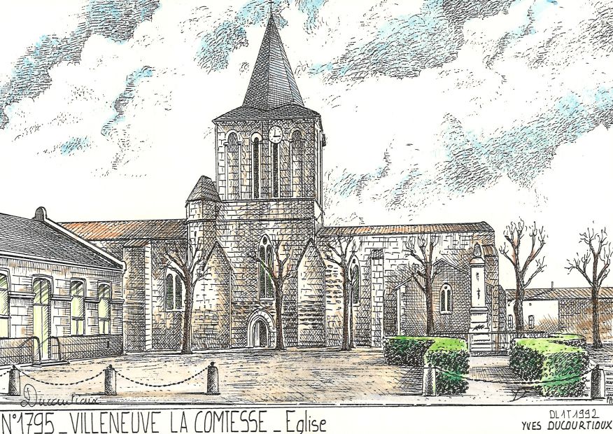 N 17095 - VILLENEUVE LA COMTESSE - église