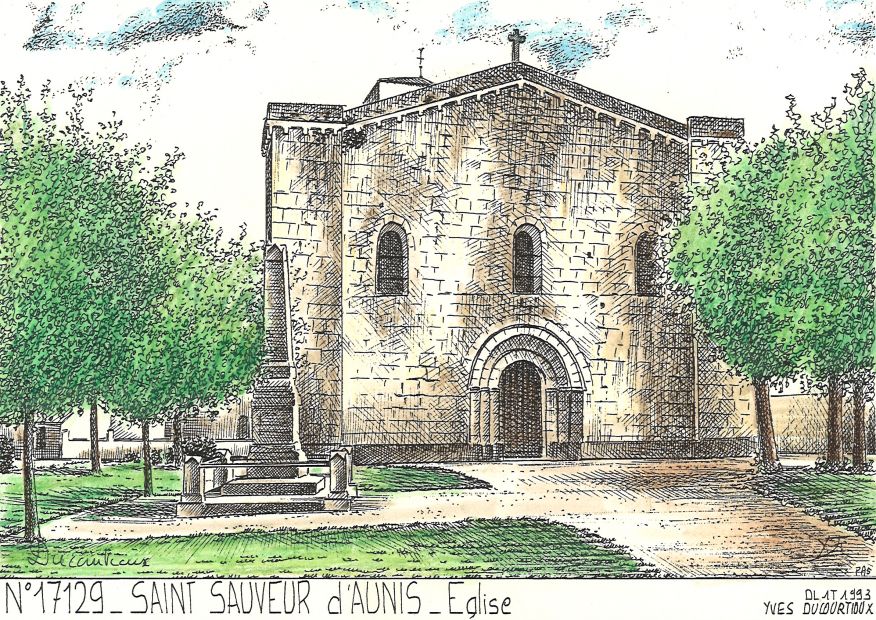 N 17129 - ST SAUVEUR D AUNIS - église