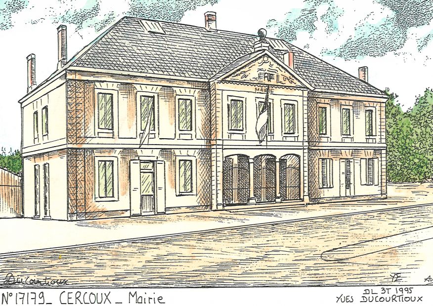 N 17179 - CERCOUX - mairie