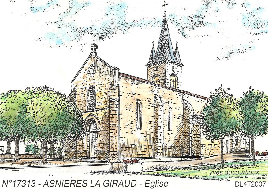 N 17313 - ASNIERES LA GIRAUD - église