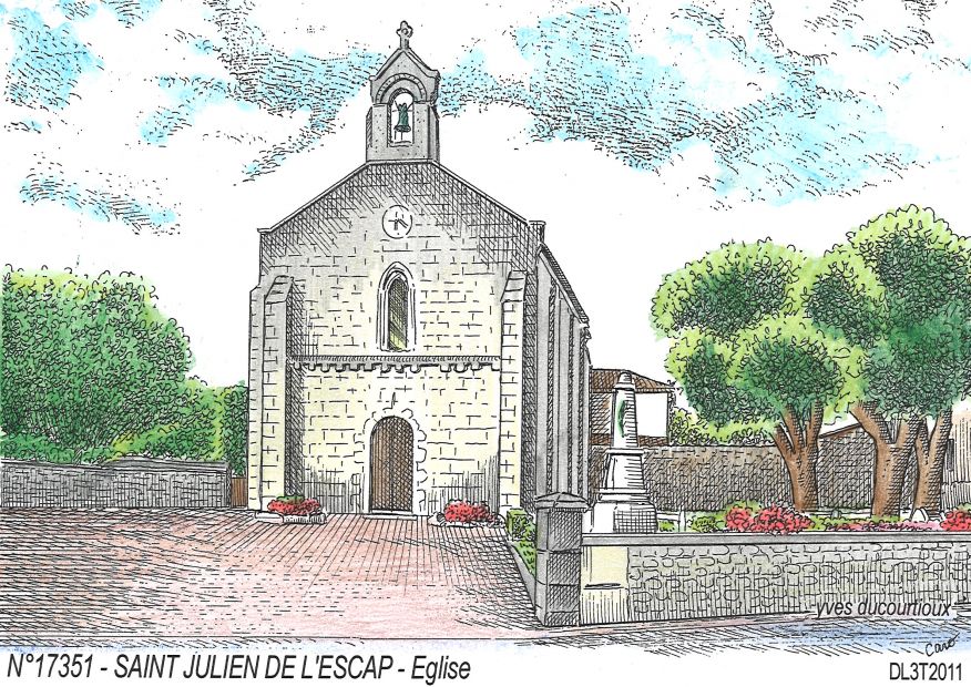 N 17351 - ST JULIEN DE L ESCAP - église