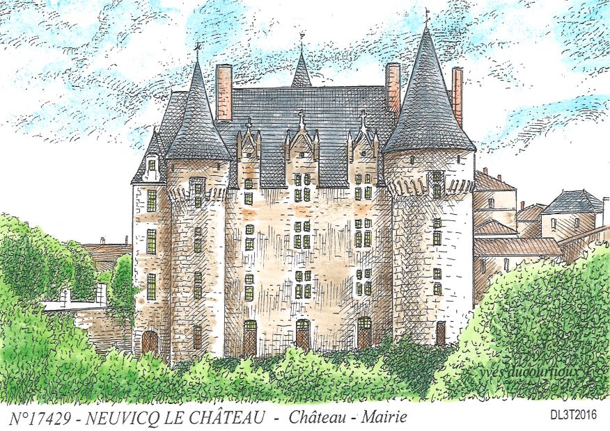 N 17429 - NEUVICQ LE CHATEAU - château mairie