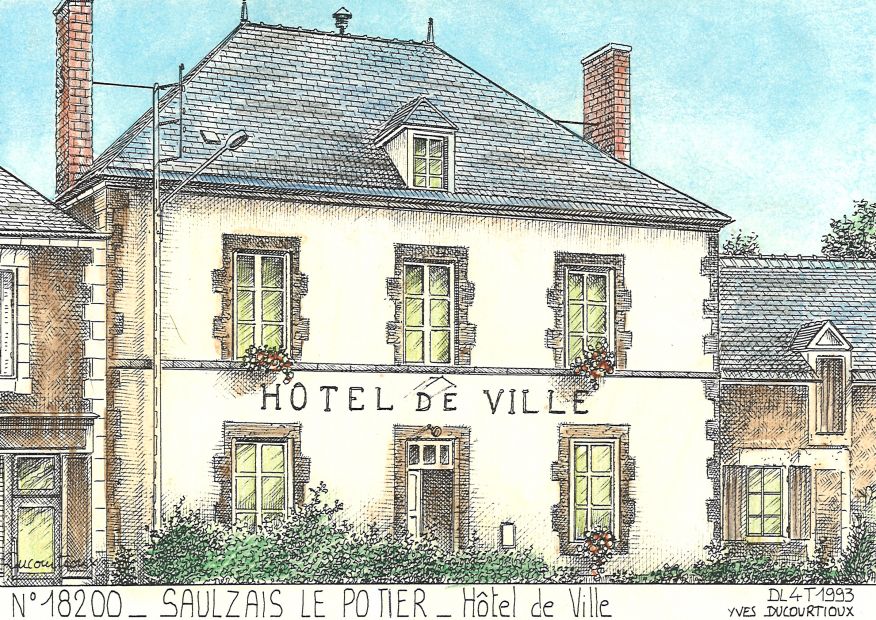 N 18200 - SAULZAIS LE POTIER - hôtel de ville