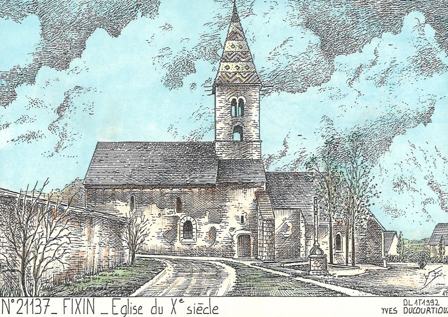 N 21137 - FIXIN - église du Xè siècle