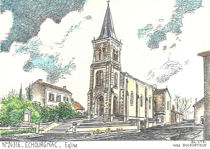 N 24316 - ECHOURGNAC - église