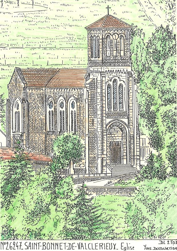 N 26247 - ST BONNET DE VALCLERIEUX - église