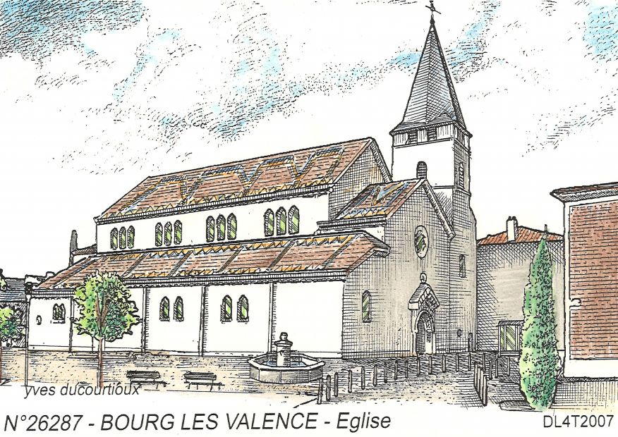 N 26287 - BOURG LES VALENCE - église