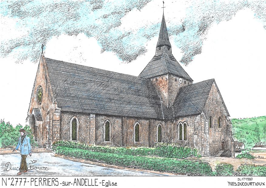 N 27077 - PERRIERS SUR ANDELLE - église