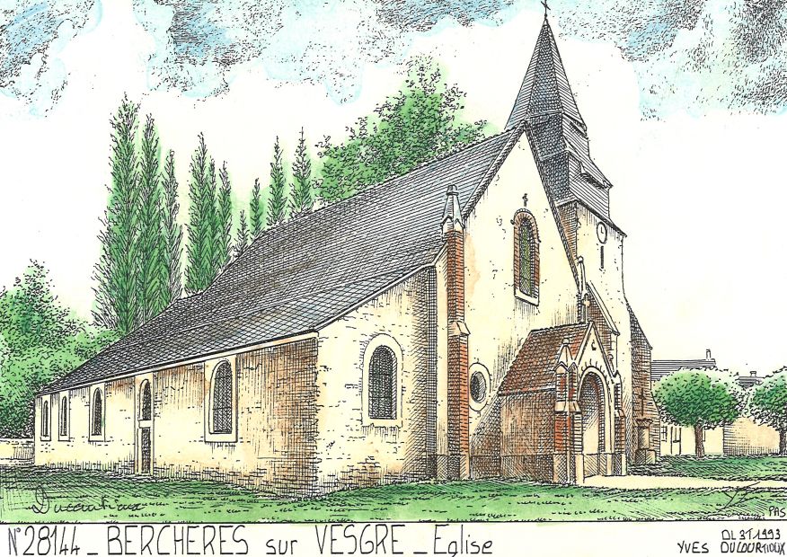 N 28144 - BERCHERES SUR VESGRE - église