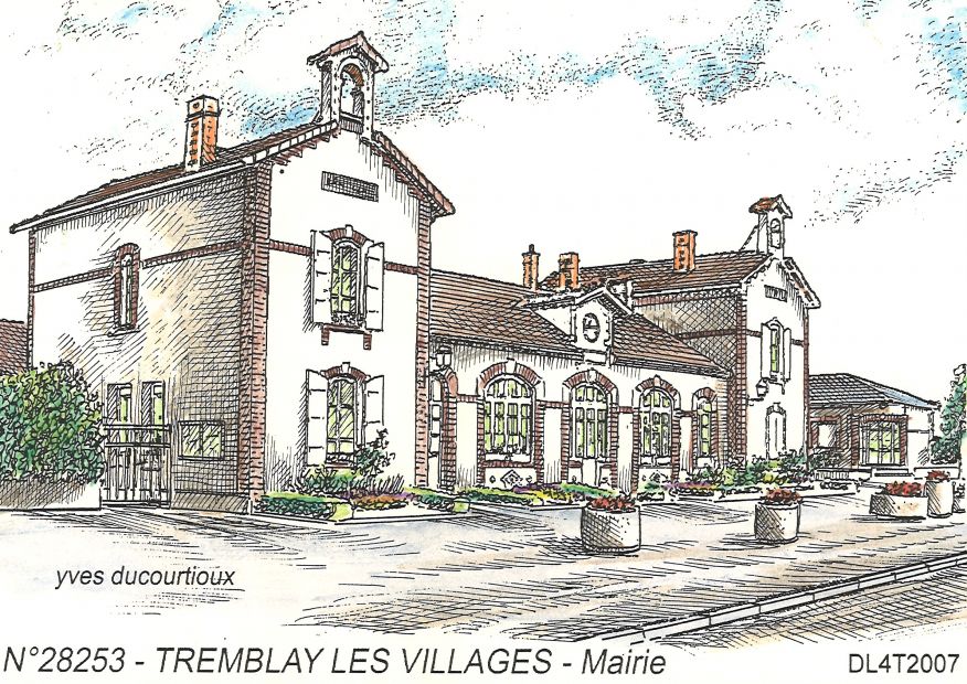N 28253 - TREMBLAY LES VILLAGES - mairie