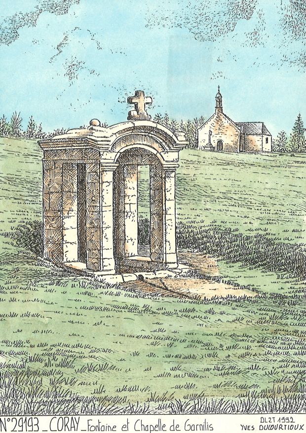 N 29193 - CORAY - fontaine et chapelle garnilis