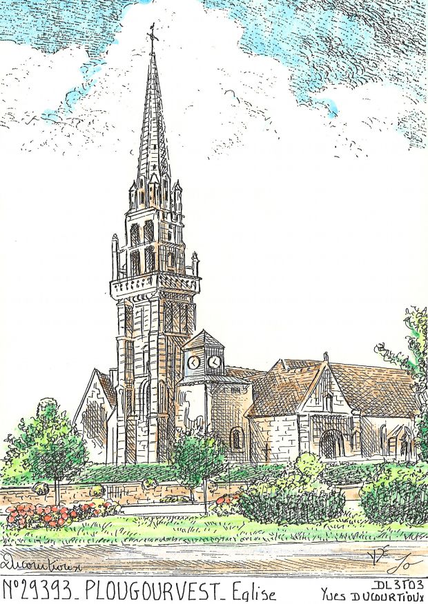 N 29393 - PLOUGOURVEST - église