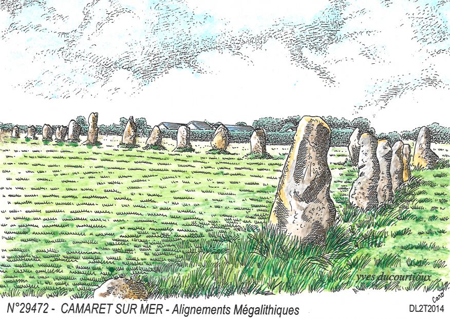 N 29472 - CAMARET SUR MER - alignements mgalithiques