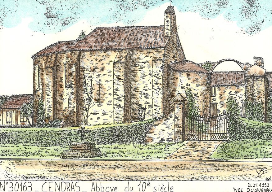 N 30163 - CENDRAS - abbaye du 10 sicle