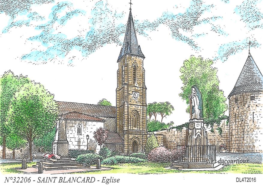 N 32206 - ST BLANCARD - église