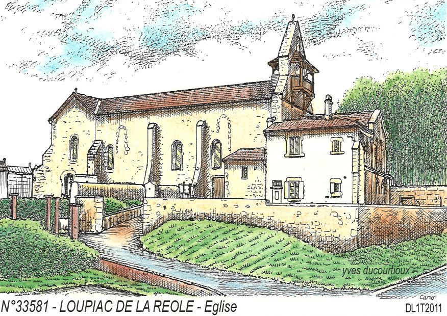 N 33581 - LOUPIAC DE LA REOLE - église