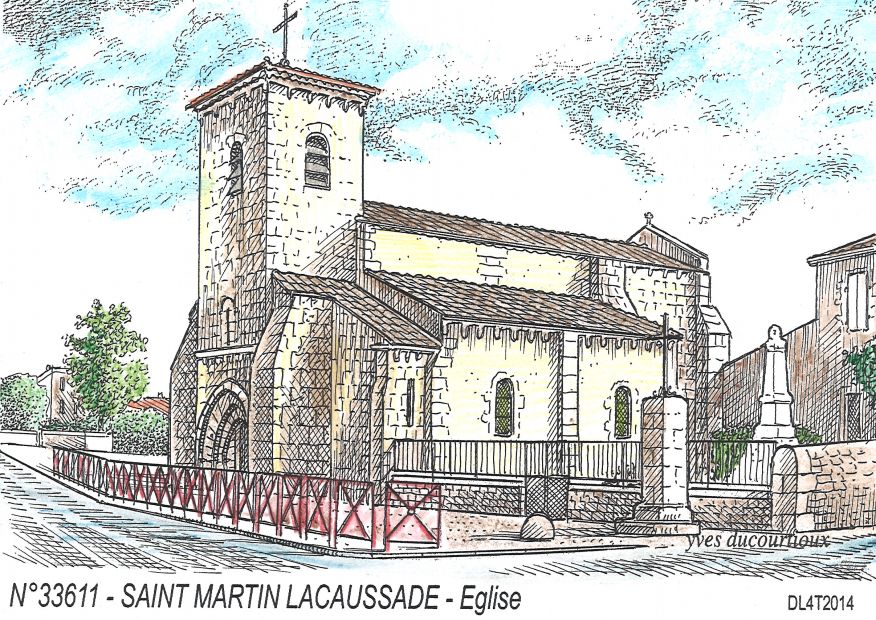 N 33611 - ST MARTIN LACAUSSADE - église