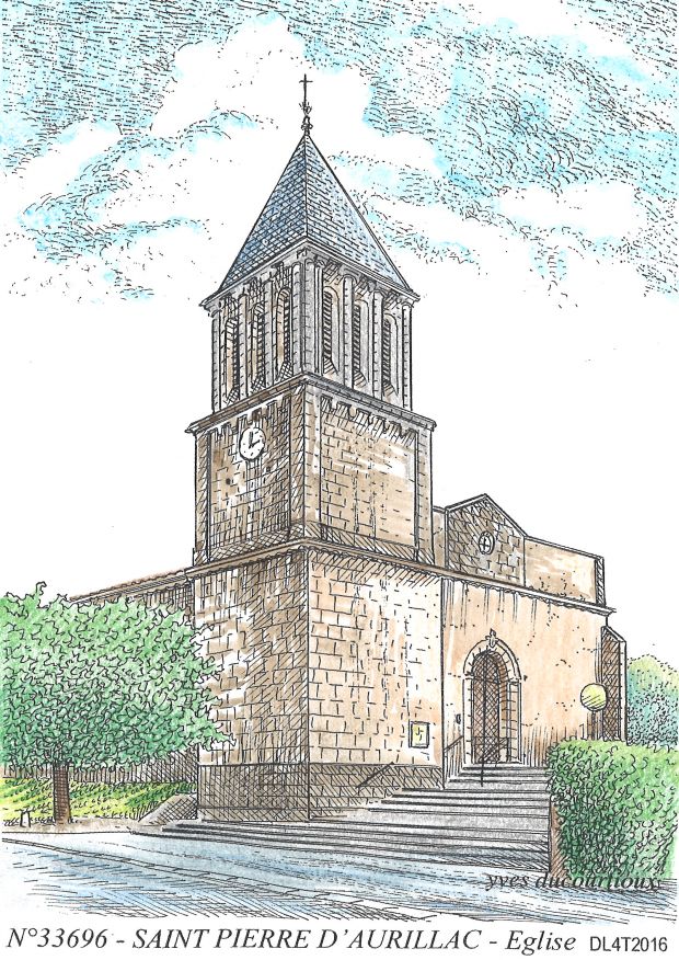 N 33696 - ST PIERRE D AURILLAC - église