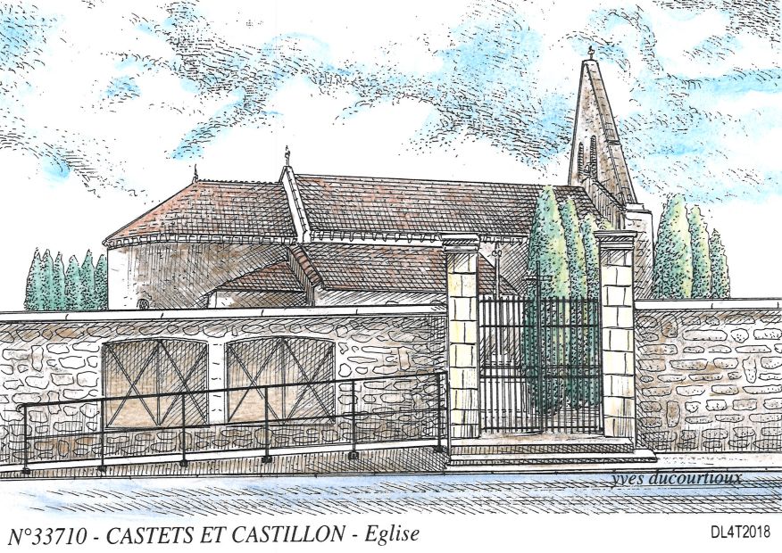 N 33710 - CASTETS ET CASTILLON - église