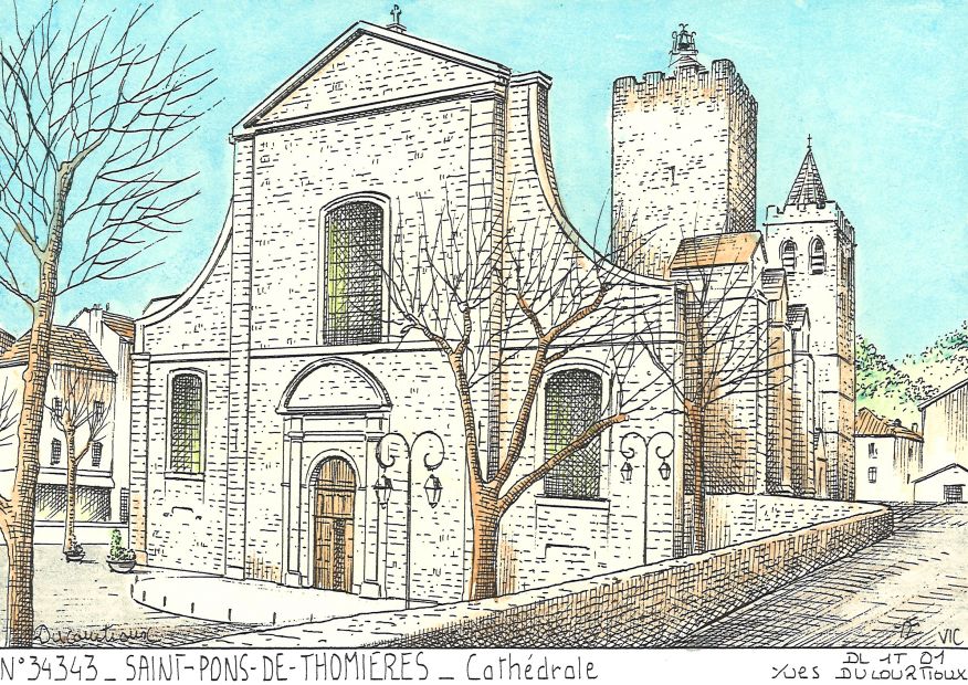 N 34343 - ST PONS DE THOMIERES - cathédrale