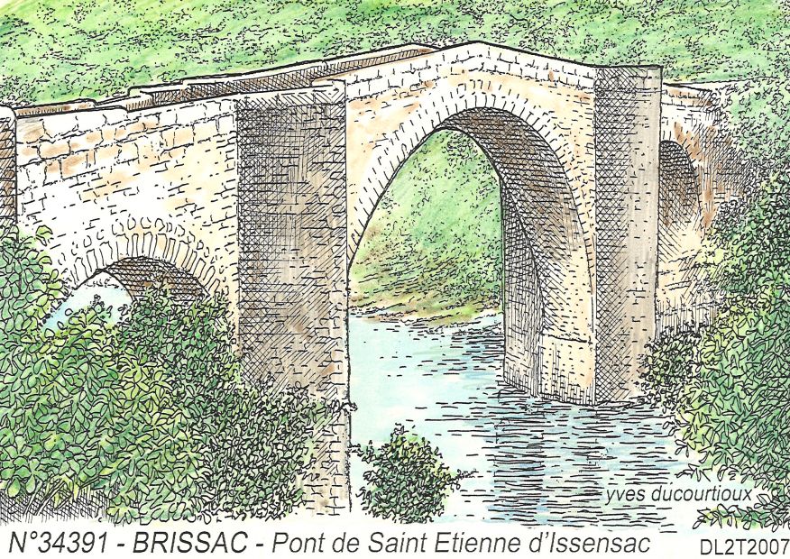 N 34391 - BRISSAC - pont de st tienne d issensac