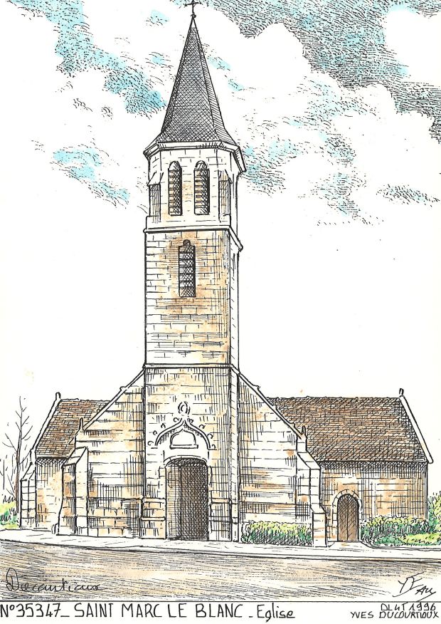 N 35347 - ST MARC LE BLANC - église