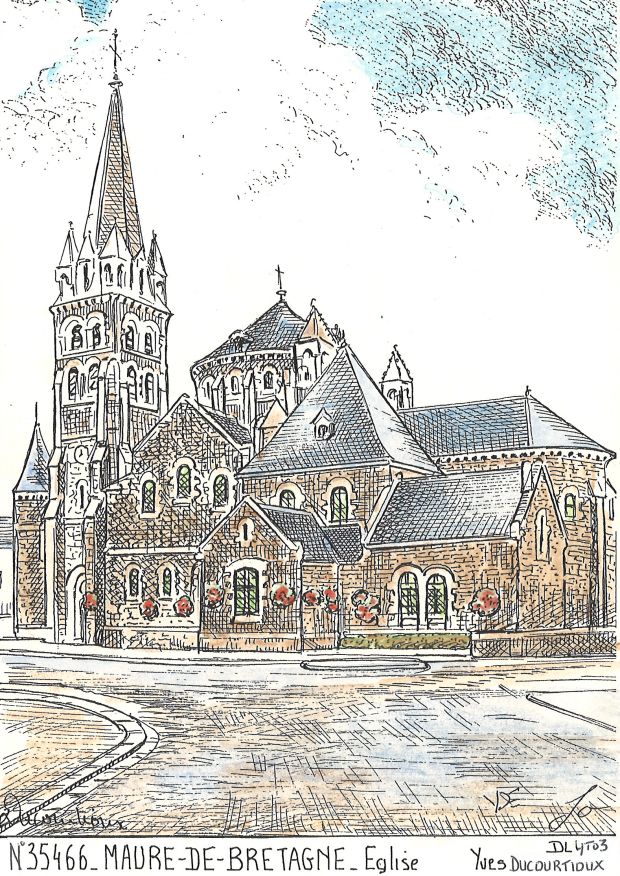 N 35466 - MAURE DE BRETAGNE - église
