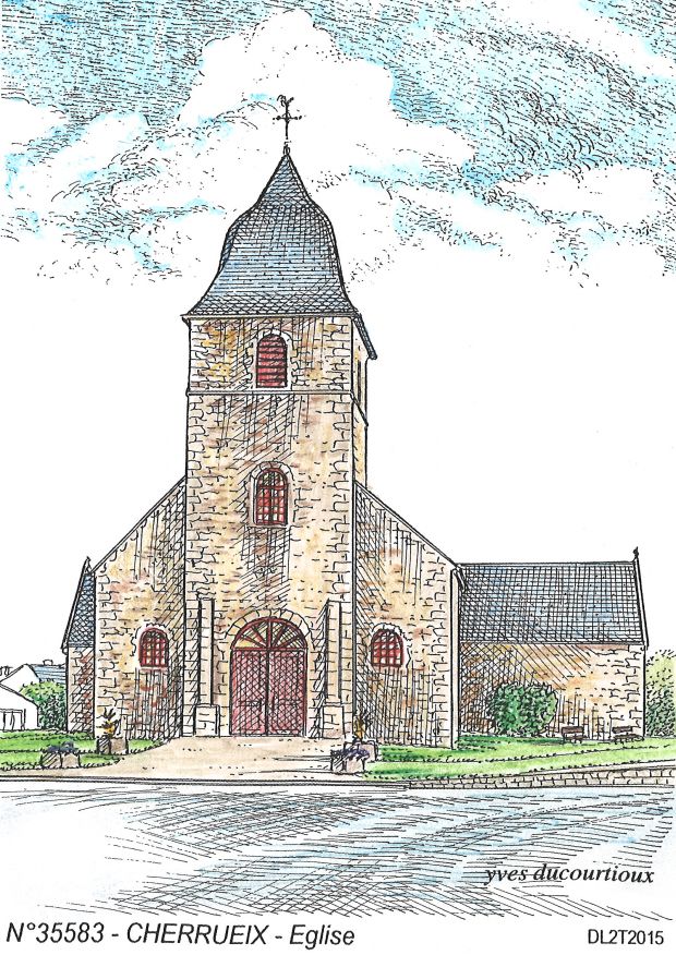 N 35583 - CHERRUEIX - église