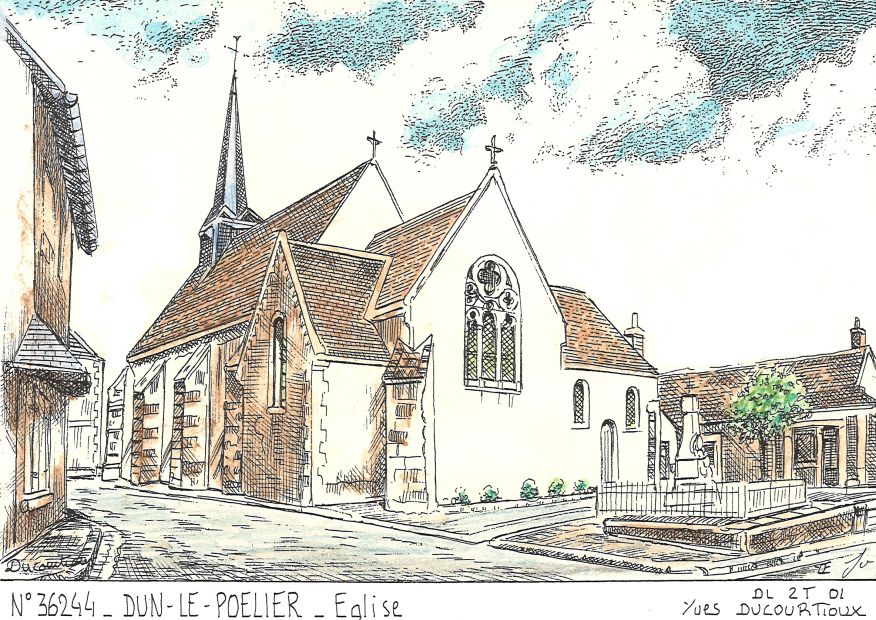 N 36244 - DUN LE POELIER - église