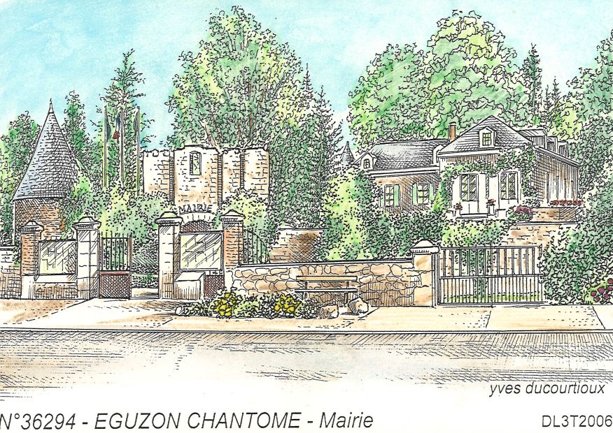 N 36294 - EGUZON CHANTOME - mairie