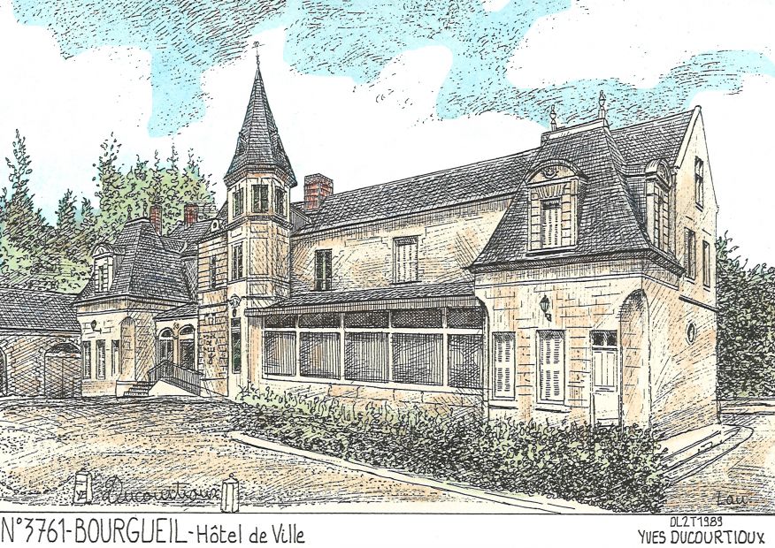 N 37061 - BOURGUEIL - htel de ville