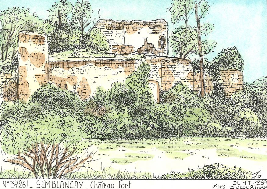 N 37261 - SEMBLANCAY - château fort
