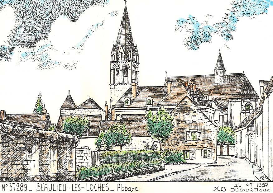 N 37289 - BEAULIEU LES LOCHES - abbaye