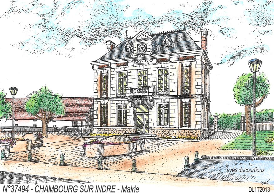 N 37494 - CHAMBOURG SUR INDRE - mairie