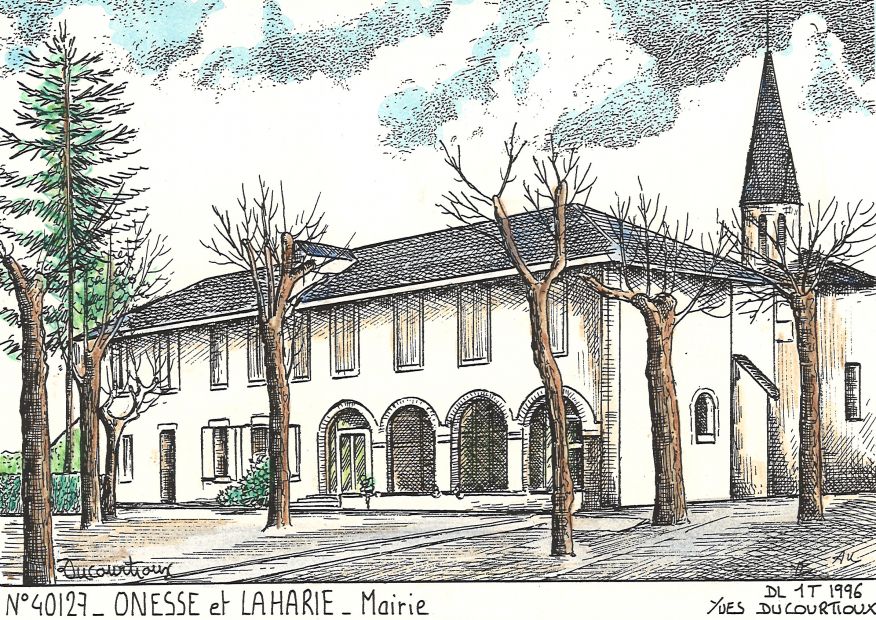 N 40127 - ONESSE ET LAHARIE - mairie