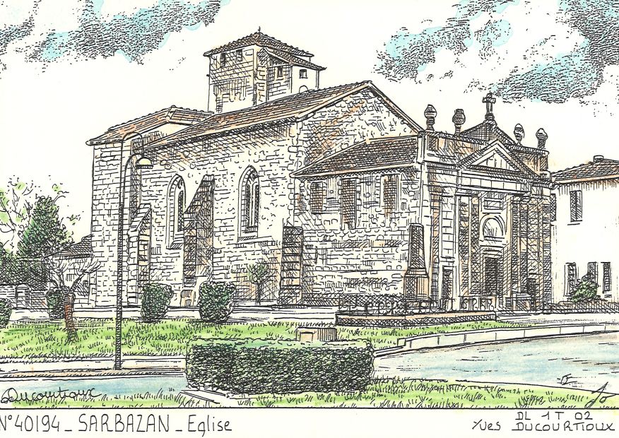 N 40194 - SARBAZAN - église