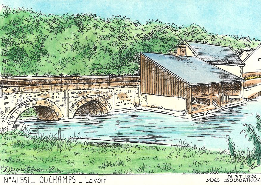 N 41351 - OUCHAMPS - lavoir