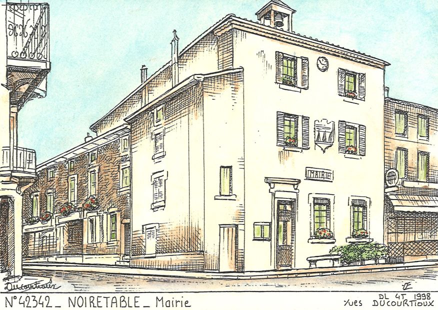 N 42342 - NOIRETABLE - mairie
