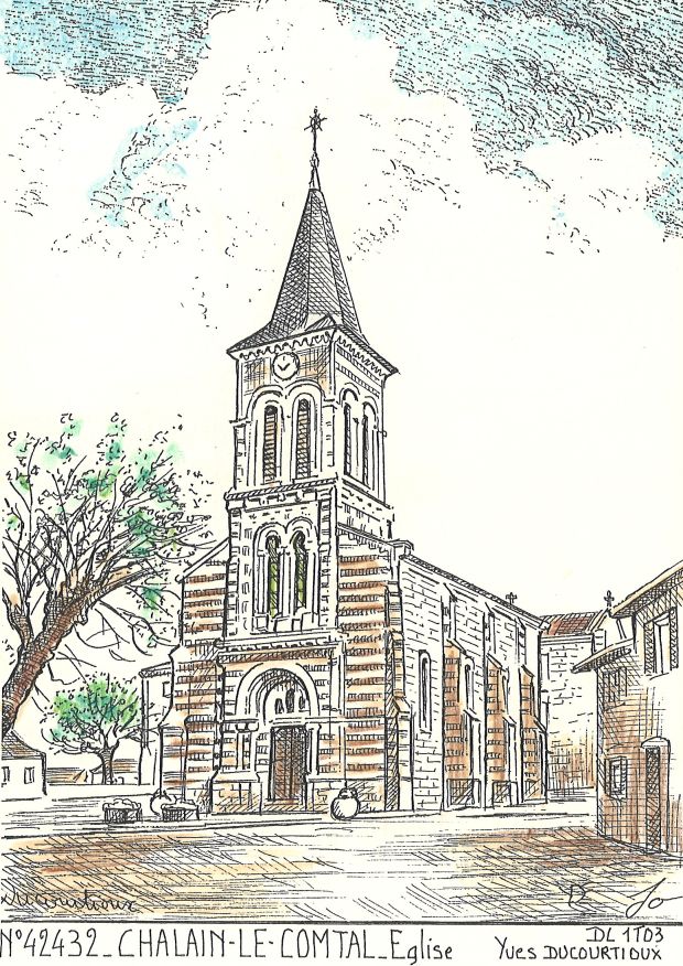 N 42432 - CHALAIN LE COMTAL - église