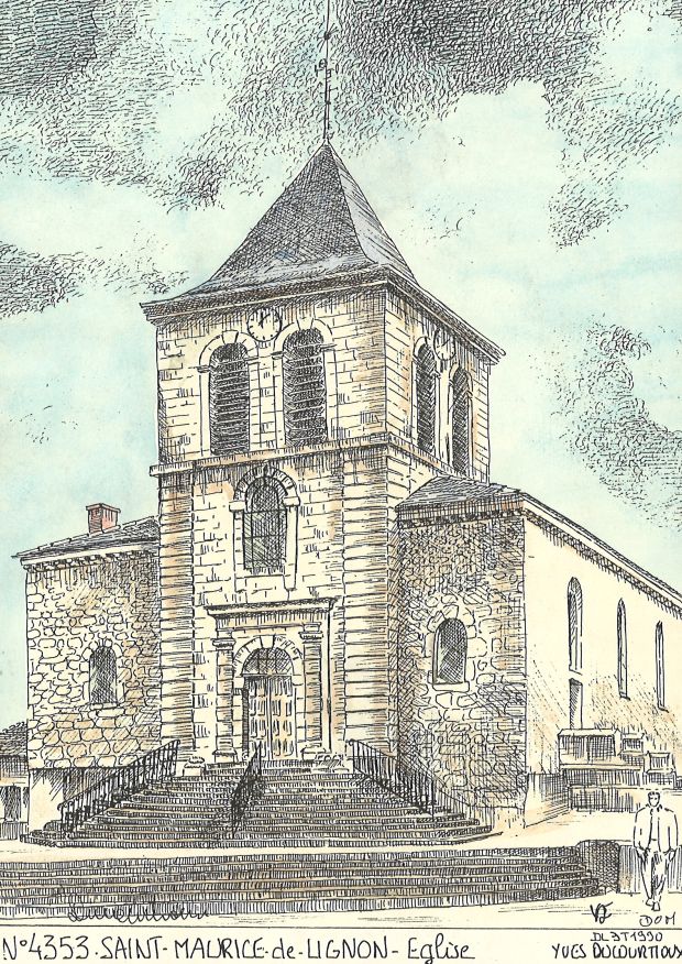 N 43053 - ST MAURICE DE LIGNON - église