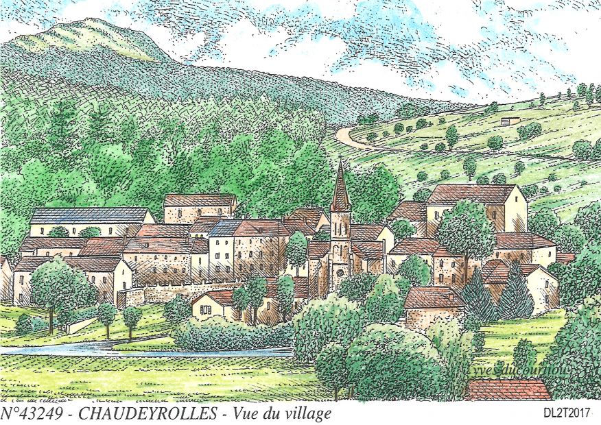 N 43249 - CHAUDEYROLLES - vue du village