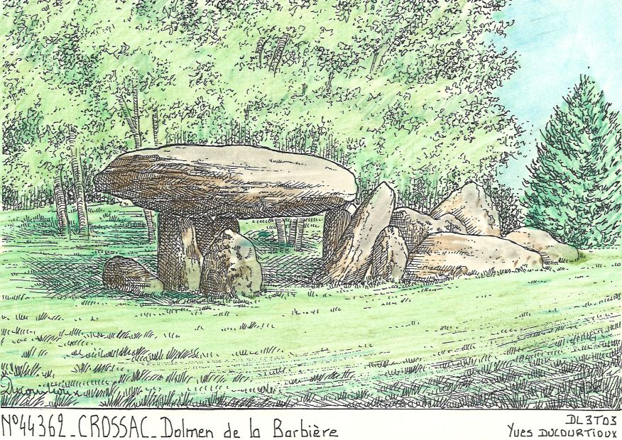 N 44362 - CROSSAC - dolmen de la barbire