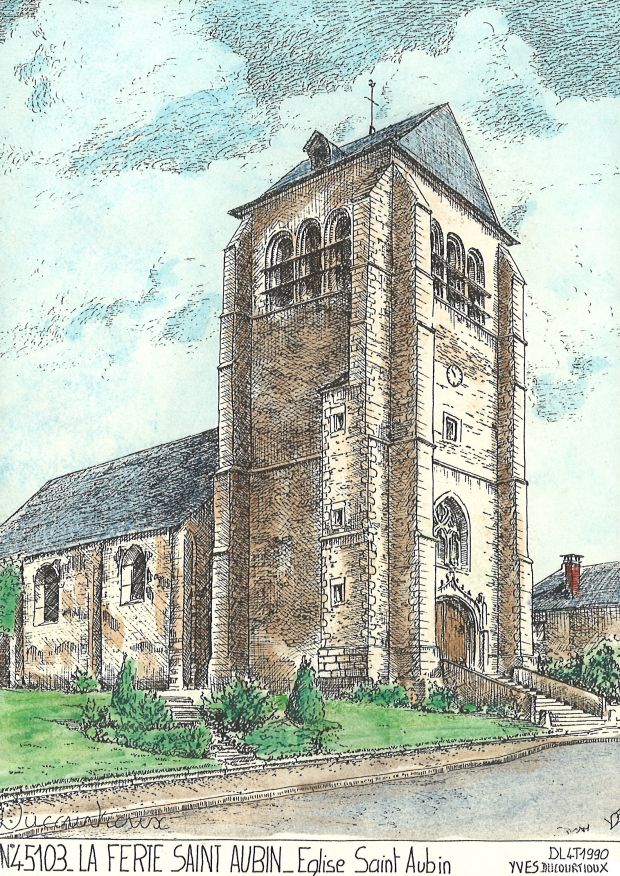 N 45103 - LA FERTE ST AUBIN - église st aubin