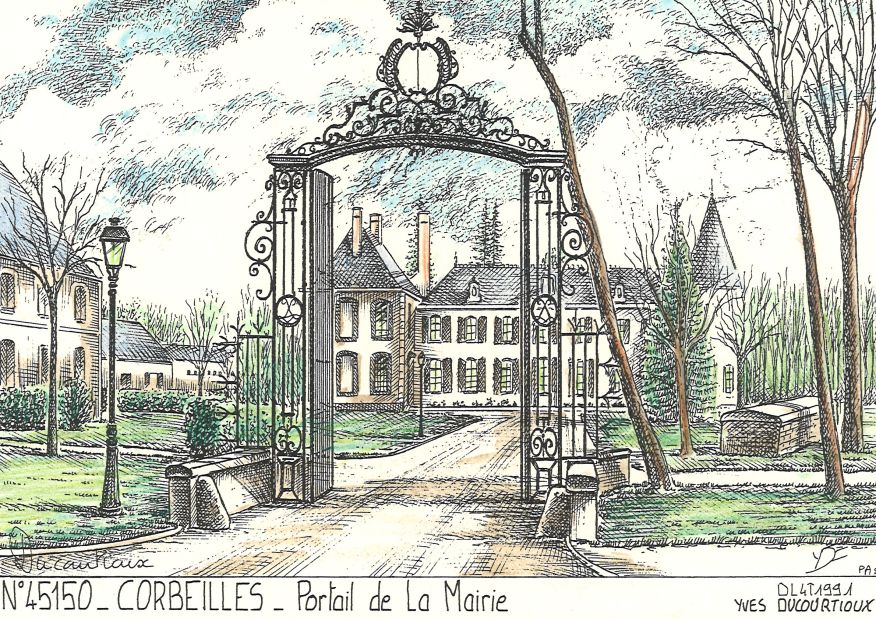 N 45150 - CORBEILLES - portail de la mairie